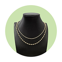 18K Yellow and White Gold Necklace